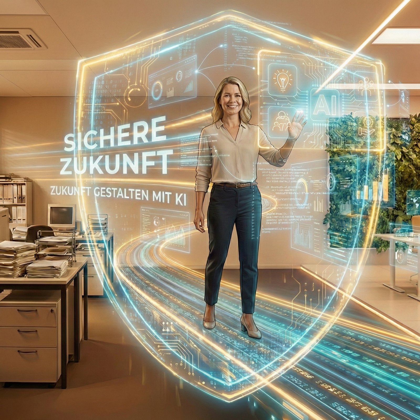 KI Schutzschild für Arbeitnehmer die unsicher vor der Veränderung sind